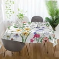 thumbnail image 6 of GZHJMY Herb Wild Flower Tablecloth, Rectangle Waterproof Washable Polyester Table Cover for Picnic Dinner Holiday Party Decor, 54 x 54 Inch, 6 of 7
