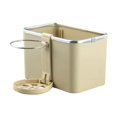 thumbnail image 1 of Caja de almacenamiento para reposabrazos de coche con portavasos plegable, accesorios para coche, porta pañuelos Beige, 1 of 7