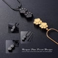 thumbnail image 4 of Double Paw Print Urn Pendant Memorial Ash Keepsake Cremation Jewelry Paw Memorial Locket Urn Necklace with Hollow Urn Cremation Jewelry for Ashes for Pet Lover, 4 of 5