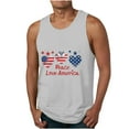 thumbnail image 2 of WREESH Men's 4th of July Graphic Tank Top: Crew Neck Sleeveless Sporty Design for Summer Casual Wear Gray, 2 of 4