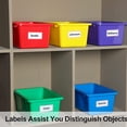 thumbnail image 5 of 24 Pack Book Bins for Classroom Plastic Cubby Bins Colored Toy Bins for Kids Storage and Organizer Containers with 120 Pcs Self Adhesive Label for Classroom Library School Office Home, 5 of 5