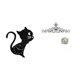 thumbnail image 1 of Reloj de pared,Reloj de pared con diseño de gato para guardería,sala de juegos y interior,Decoración de pared con pergaminos,Decoración de pared con pergamino,arte rústico de metal,Figura, 1 of 8