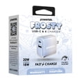 thumbnail image 7 of Powertek Frosty 20W USB-C PD + USB-A Dual Port Wall Charger, Blue, 7 of 7