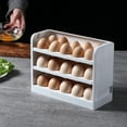 thumbnail image 6 of EXHUMKY Refrigerator Egg Rack Large Capacity White Ps Kitchen Organizer, 6 of 8