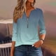 thumbnail image 1 of Ailaofu Women Half Quarter Zip Pullover Long Sleeve Shirts Crew Neck Fall Casual Graphic Sweatshirts Tops, 1 of 5