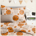 thumbnail image 6 of CGK Linens Kids Duvet Cover Set with Matching Pillowcases - Full Size, Basketball Hoops, 6 of 6