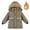 Khaki, variant on Xijirk Kids Jackets,Boys Winter Thick Padded Jacket Long Children's Winter Coat Boys and Girls Warm Padded Jacket,Size 6-7 Years