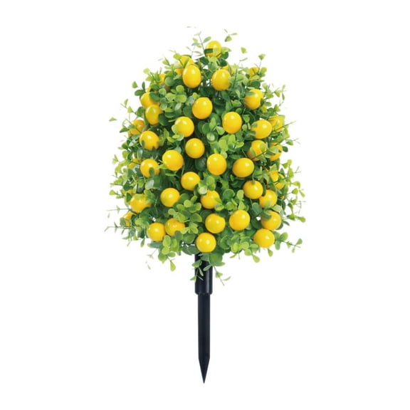 Aymzbd Artificial Lemon Tree Garden Stake with Ground s for Home Indoor Outdoor