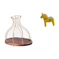 thumbnail image 1 of Portacorchos de vino,Soporte de metal para corcho de vino,tapón de exhibición para vino,Figura de escritorio,Estatua tradicional sueca del caballo de Dala,Figura creativa del caballo, 1 of 8