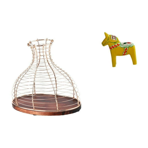 Portacorchos de vino,Soporte de metal para corcho de vino,tapón de exhibición para vino,Figura de escritorio,Estatua tradicional sueca del caballo de Dala,Figura creativa del caballo