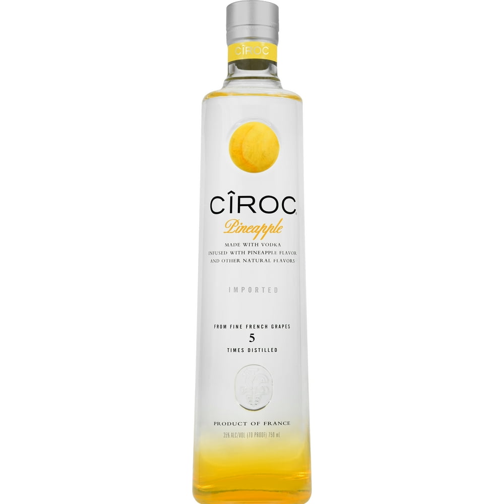 CIROC Pineapple, 750 mL, 70 Proof (Made with Vodka Infused with Natural