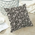 thumbnail image 4 of Black Grey Floral Throw Pillow Covers 18x18 Set of 2, Flower Print Decorative Pillow Covers Neutral Vintage Decoration Outdoor Cushion Cover Floral Pillowcase for Sofa Couch Farmhouse Room, 4 of 6