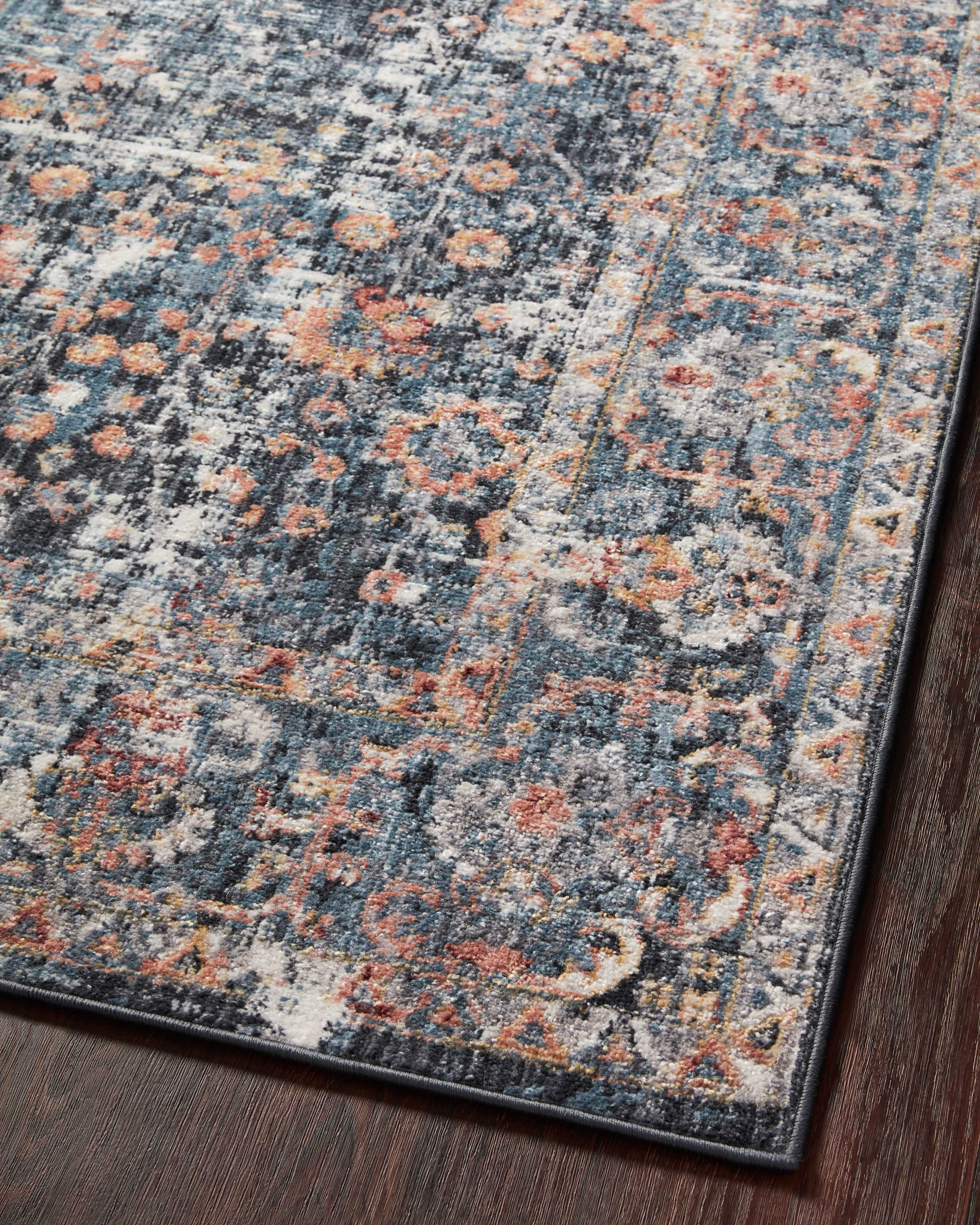 Loloi Cassandra Collection CSN-05 Blue / Multi Oriental Area Rug 5'-3" x 7'-9"