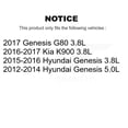 thumbnail image 2 of Genius Front Rear Coated Disc Brake Rotors Kit for Car Hyundai Genesis G80 Kia K900 KG-101139, 2 of 9