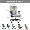 thumbnail image 5 of ZUXONGSY Butterfly Lavender Desk Chair Cover 2 PCS Spandex Chair Protector Cover Computer Chair Seat Cushion Cover Replacement Suitable for Computer Chairs Office Chairs, 5 of 7