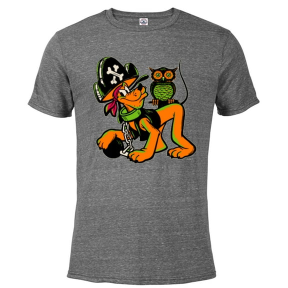 Disney 100 Pluto Halloween Classic Pirate Captain Costume - Short Sleeve Blended T-Shirt for Adults - Customized-Graphite Snow Heather