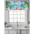 thumbnail image 4 of Tropical Valances for Windows, Rod Pocket Kitchen Valance Curtains - Soft & Washable Small Window Treatment for Living Room,&nbsp;Bathroom, Summer Ocean Starfish, 54x18inch, 4 of 9