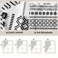 thumbnail image 5 of Boho Geometric Swag Curtains for Kitchen/Bedroom/Living Room, Modern Abstract Art Plaid Striped Scalloped Curtains 63 Inch Long, Rod Pocket Window Swag Topper Curtains Valances 2 Panels Set 36"x63", 5 of 8
