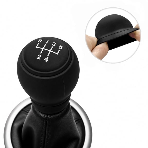Gear Shift Knob Cover, Universal Car Shift Knob Cover, Non-Slip Shift Lever Cover, Black