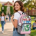 thumbnail image 3 of SEANATIVE Transparent Backpack for Boys Girls Kids Clear Bag School Bookbag PVC See Through Daypack School Accessories with Adjustable Shoulder Straps, Cute Dalmatian Dog Pattern Pink, 3 of 7