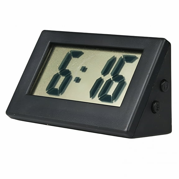 GJX Small Digital Clock,Lcd Digital Electronic Clock,Travel Clock,Portable Desk Clock,No Tick Electric Alarm Desk Clock,Battery Operated,Digital Alarm Clock for Table Bedroom
