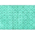 thumbnail image 1 of Ahgly Company Machine Washable Indoor Rectangle Persian Turquoise Blue Traditional Area Rugs, 5' x 7', 1 of 4