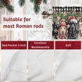 thumbnail image 7 of Christmas Puppy Valances for Windows, 54 x 18in, Dogs Gingerbread Pine Snowflake Black Plaid Rod Pocket Kitchen Valance Curtain Light Filtering Window Treatments for Living Room Bedroom, 1 Panel, 7 of 7