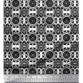 thumbnail image 1 of Soimoi Black Velvet Fabric Circle Art Geometric Printed Craft Fabric by the Yard 58 Inch Wide, 1 of 3