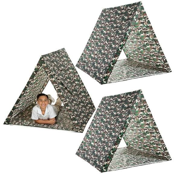 Fun Express Bulk 3 Pieces Camo Sleepover Tents