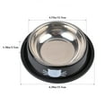 thumbnail image 2 of 2PCS Pet Cat Bowl with 2 Food Scoops Stainless Steel Non-slip Water Food Bowl For Cat, 2 of 11