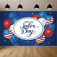 thumbnail image 5 of Decorative Design Happy Labor Day Banner Colorful Balloons Patriotic Theme for Outdoor Party Indoor Decoration Holiday Celebration, 5 of 7