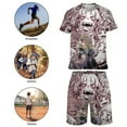 thumbnail image 4 of Himiko Toga Boys Short Sleeve Mesh T-Shirt And Shorts Outfit Set Summer Clothes Set for Kids, 4 of 7