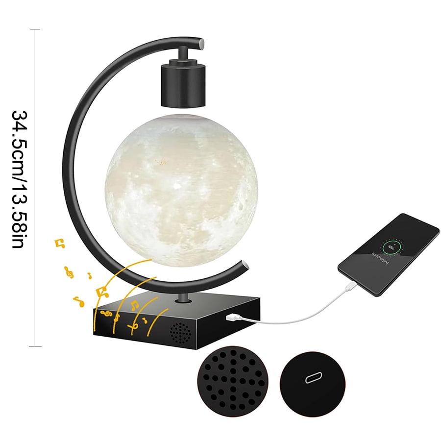 Floating Moon Night Light - 3D Magnetic Levitating Lamp Room Decor