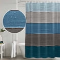 thumbnail image 4 of Shower Curtain Bathroom Set Retro Farm Blue Gray Wood Grain Waterproof Fabric Shower Curtains with Grommets&Hooks, Rustic Wooden Plank Privacy Bath Curtain for Bathtub 60x72in, 4 of 9