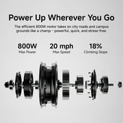 Segway E3 Pro Electric Scooter, 20 mph Max Speed, 34 Miles Max Range, Teens and Adults, Black