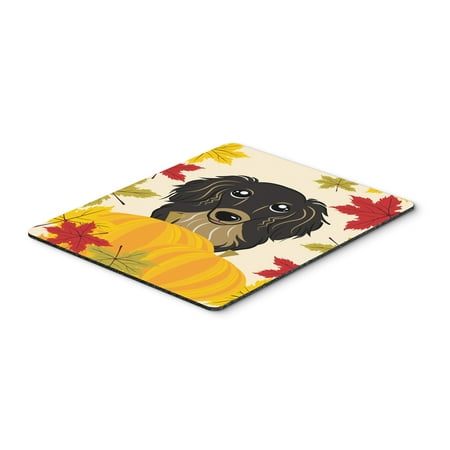 Longhair Black and Tan Dachshund Thanksgiving Mouse Pad, Hot Pad or Trivet (Best Self Tan Mousse 2019)