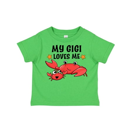 

Inktastic My Gigi Loves Me- Cute Crab Family Gift Toddler Boy or Toddler Girl T-Shirt