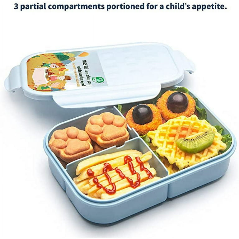 Mini Lunch-Box Snack Containers for Kids | Small Bento-Box Portion Container | Toddler Pre-School | Leak-Proof Boxes for Work, Travel | Best for