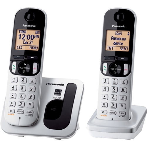 Panasonic KXTGC212S Expandable Digital Cordless Phone with 2 Handsets