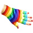 thumbnail image 3 of GFDYREE Unisex Stretchy Fingerless Hand Warmer Skeleton Gloves, 3 of 6