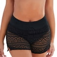 thumbnail image 2 of Pantalones cortos de baño para mujer, traje de baño elástico transpirable con cordón calado de encaje, parte inferior para fiesta de surf en la playa, 2 of 6
