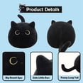 thumbnail image 2 of Black Cat Plush Toys, Adorable Cat Stuffed Animal Plush For Kids, 3 Pack, 2 of 5