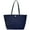 Tory Navy, variant on Women's Medium Top-Zip Nylon Tote Bag (Black)
