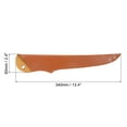 thumbnail image 2 of Uxcell 13" PU Leather Utility Knife Sheath Cover Sleeves Knives Edge Guard, Brown 2 Pack, 2 of 6