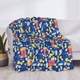 thumbnail image 3 of Disketp Cute Popcorn Flannel Blankets - Thick and Warm Blanket for Winter, Soft Fuzzy Plush King Blanket for All Seasons60"x50", 3 of 6