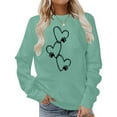 thumbnail image 2 of Chandail en Molleton d'Hiver pour Femmes Mode Festive Imprimé de Noël Col Rond Veste Bohème Vêtements d'Automne Surdimensionnés Vêtements d'Athlète pour Femmes Robes avec Cardigan Assorti Chandails en Molleton pour Femmes, 2 of 4