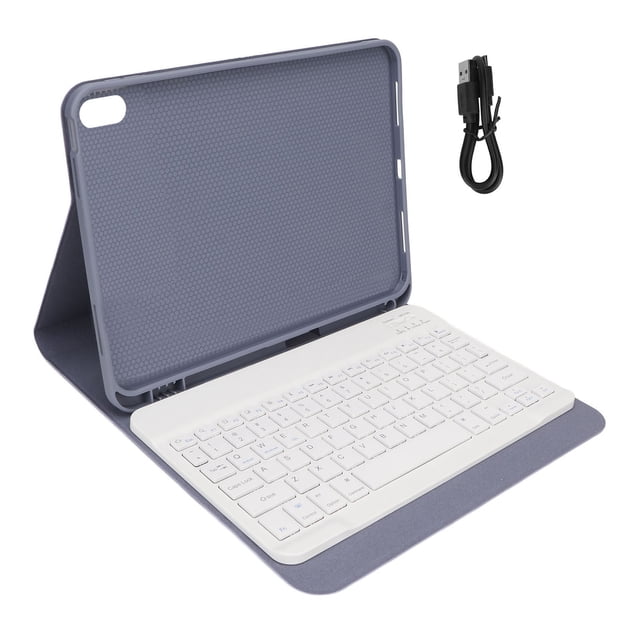 Clavier Sans Fil Bluetooth pour Tablette IOS Clavier Magnétique et Étui de Protection Détachable avec Porte-Crayon
