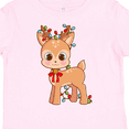 thumbnail image 4 of Inktastic Cute Christmas Reindeer with Christmas Lights Boys or Girls Toddler T-Shirt, 4 of 5