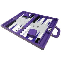 Silverman & Co. 16-inch Premium Backgammon Set - Medium - Purple