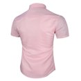 thumbnail image 3 of Floleo Men's Muscle Dress Shirts Short Sleeve Wrinkle Free Tee Tops Slim Fit Stretch T Shirts Casual Button Down T-Shirt for Men, 3 of 3